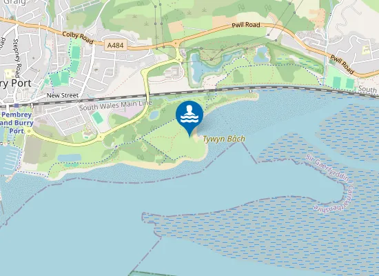 Map of Tywyn Bâch