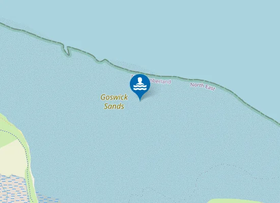 Map of Goswick Sands