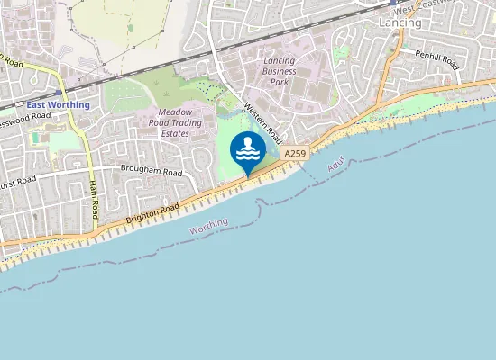 Map of Worthing Beach