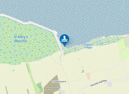Map of Coombe Point Beach