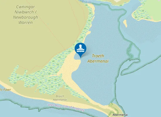 Map of Traeth Abermenai