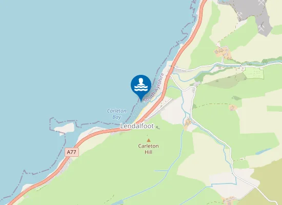 Map of Lendalfoot Beach