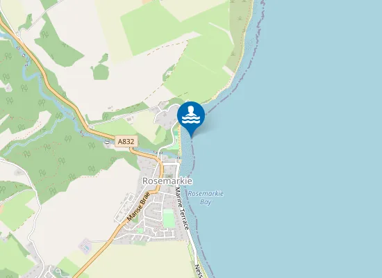 Map of Rosemarkie Beach