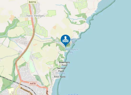 Map of Waterwynch Bay