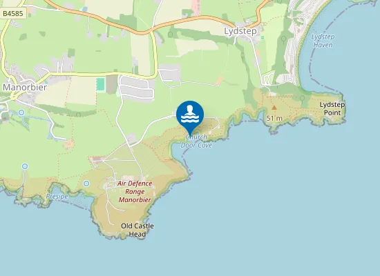 Map of Church Door Cove Beach