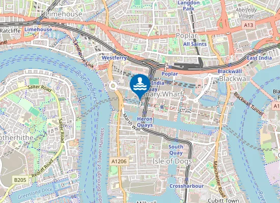 Map of Love Open Water Canary Wharf