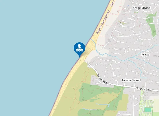 Map of TORNBY STRAND