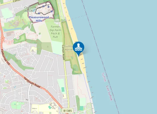 Map of Gunton Sands