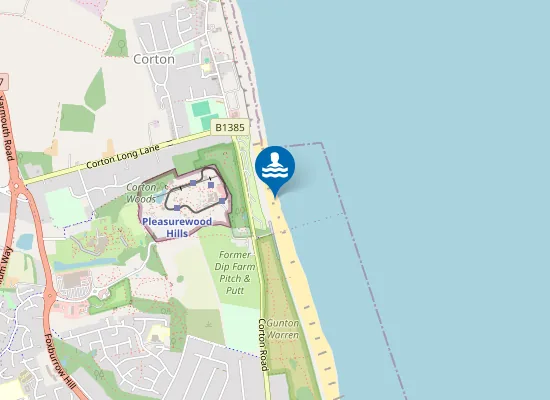 Map of Corton Sands