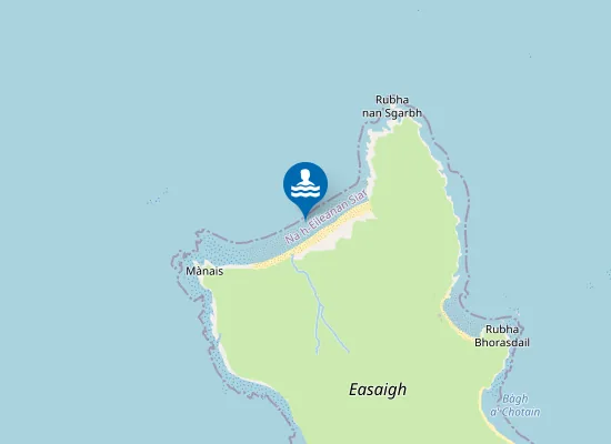 Map of Tràigh Mhànais