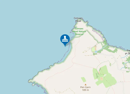 Map of Traeth Godir-coch