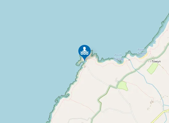 Map of Porth Ysgaden