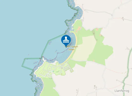 Map of Porth Tywyn-mawr