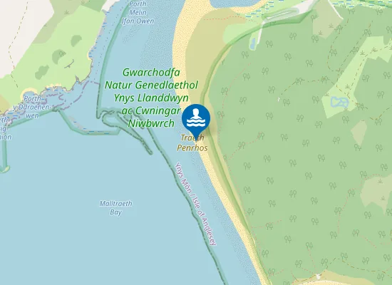 Map of Traeth Penrhos