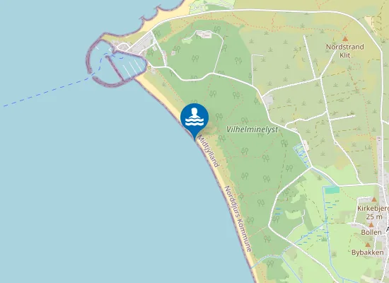 Map of Anholt, Vesterstrand