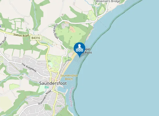 Map of Coppet Hall Beach