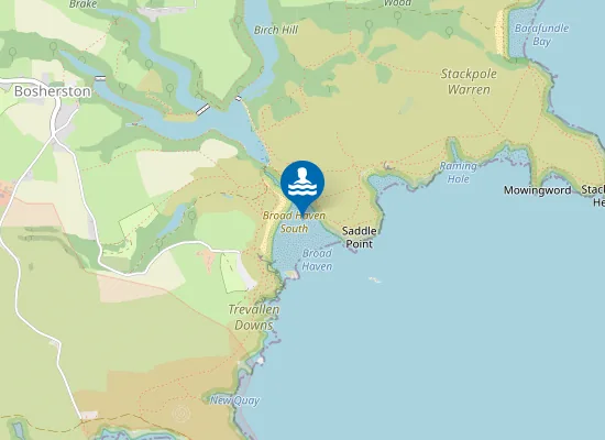 Map of Broad Haven South