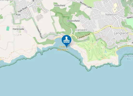 Map of Caswell Bay Beach
