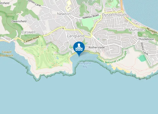 Map of Langland Beach