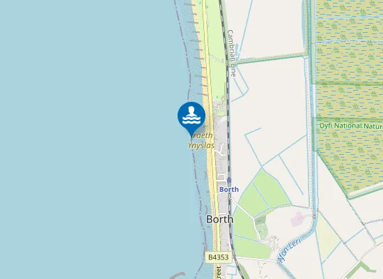 Map of Traeth Ynyslas