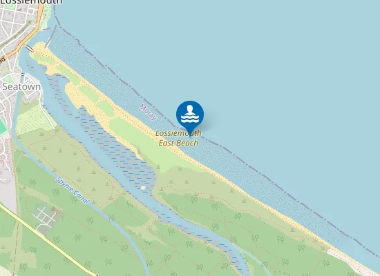 Map of Lossiemouth East Beach