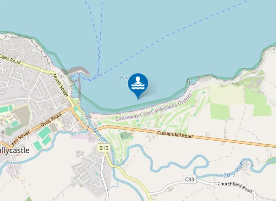 Map of Ballycastle Beach