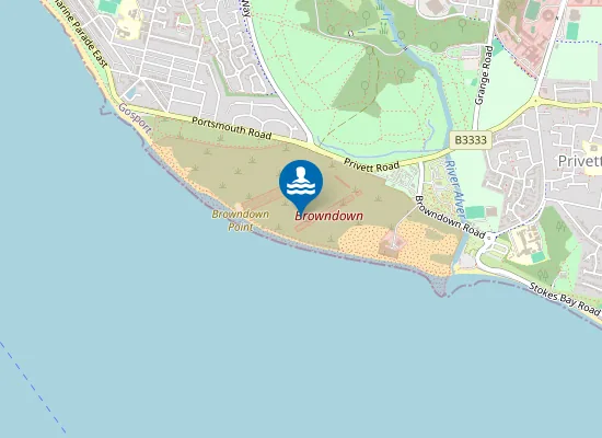 Map of Browndown Point