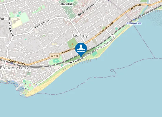 Map of Broughty Ferry Beach