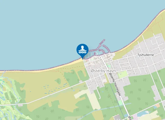 Map of KIRKEBUGT, VEST FOR ØSTERBY HAVN