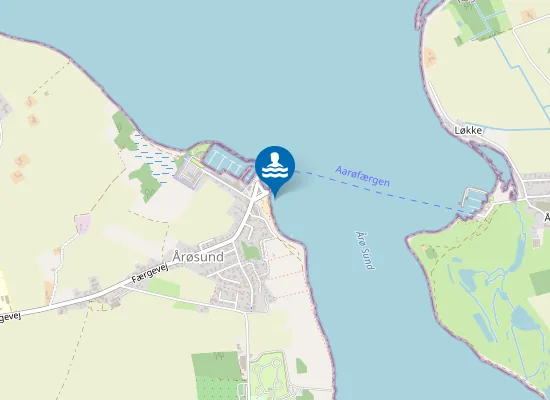 Map of Årøsund Badehotel