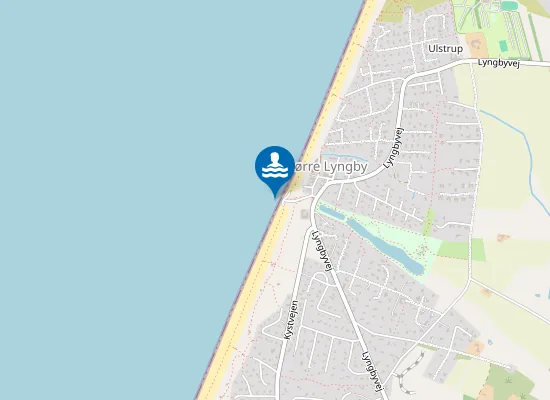 Map of NR. LYNGBY STRAND