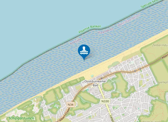 Map of Koksijde Centrum - Oostduinkerke