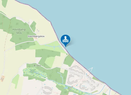 Map of HAVNBJERG STRAND
