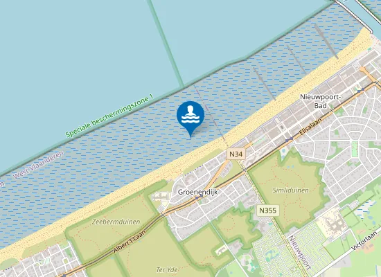 Map of Koksijde Groenendijk - Oostduinkerke