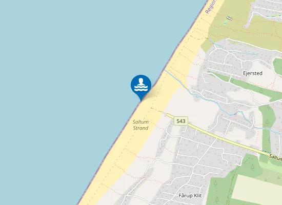 Map of SALTUM STRAND