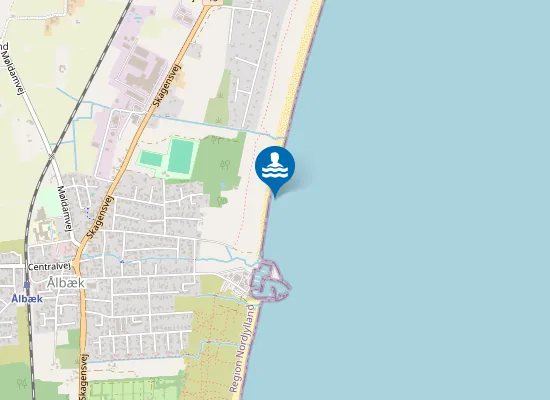 Map of 500M Nord For Aalbæk