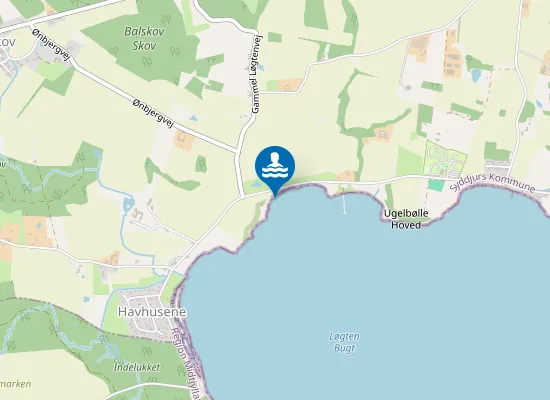 Map of 100 M. N. For Gl. Løgten Strandkro