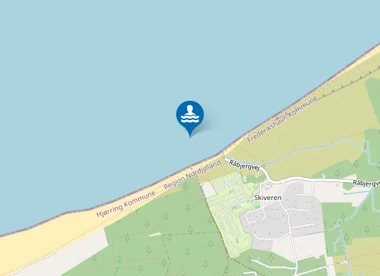 Map of SKIVEREN STRAND,SYD FOR SKIVERRENDEN
