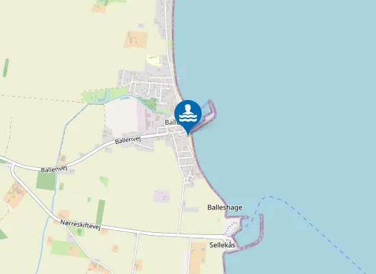 Map of Ballen Strandgård, Syd For Havn