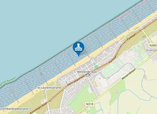 Map of MIDDELKERKE MEEUWENLAAN - WESTENDE