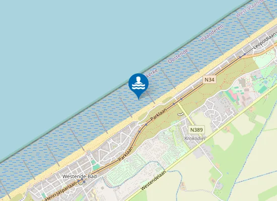 Map of MIDDELKERKE ROTONDE - WESTENDE
