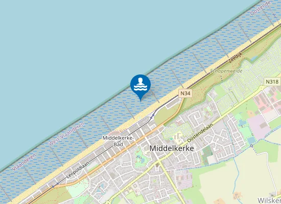 Map of MIDDELKERKE EXCELSIOR