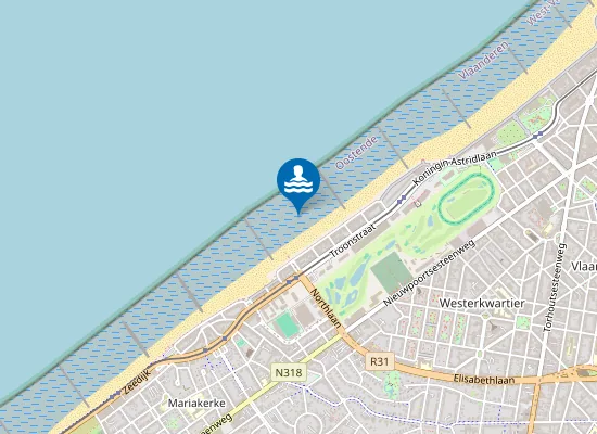 Map of OOSTENDE NORTHLAAN