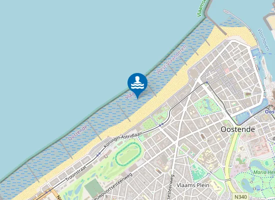 Map of OOSTENDE KONINGINNENLAAN