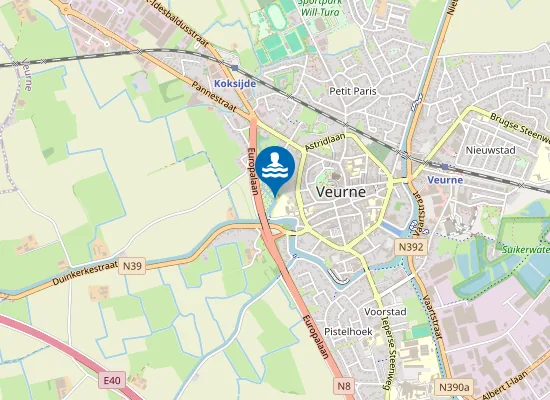 Map of Veurne Vaubanbad