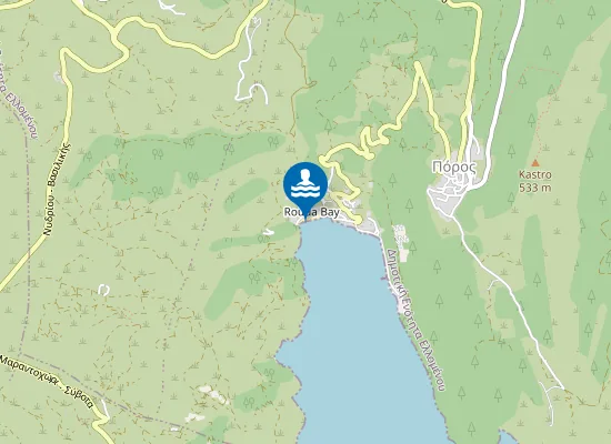 Map of MIKROS GIALOS - POROS