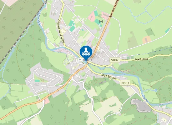 Map of L'ourthe À Hotton