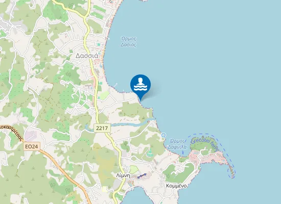 Map of AGIOS NIKOLAOS-DASIA