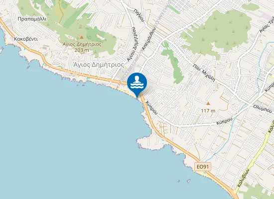 Map of Agios Dimitrios