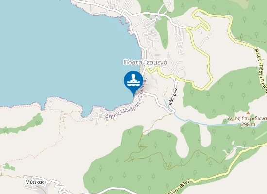 Map of PORTO GERMENO - AGIOS NIKOLAOS